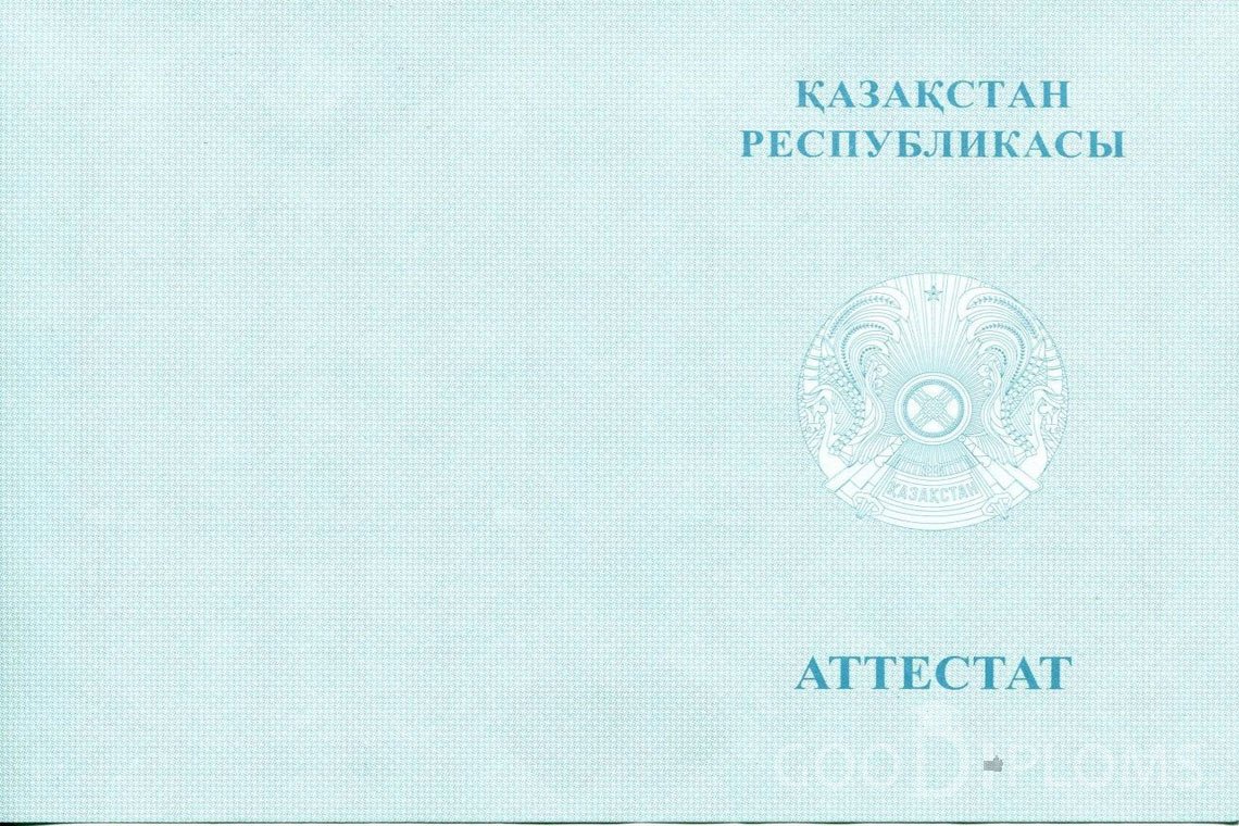 Казахский аттестат за 11 класс - Обратная сторона- Москву